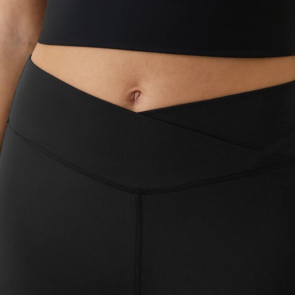 High Waisted Crossover Flare Yoga Leggings - Picture 4 of 7